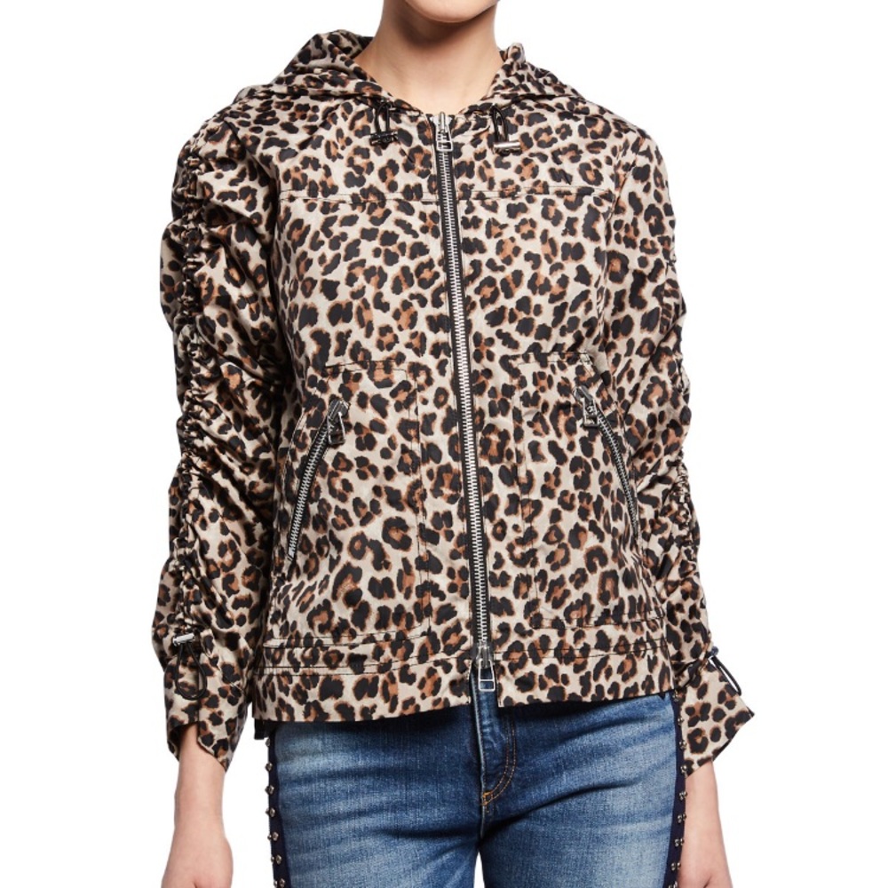 Veronica Beard Sibila Leopard Print Anorak